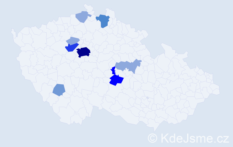 Příjmení: 'Krenk', počet výskytů 33 v celé ČR