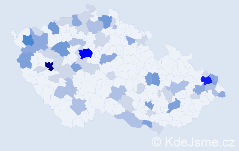 Příjmení: 'Dudášová', počet výskytů 173 v celé ČR