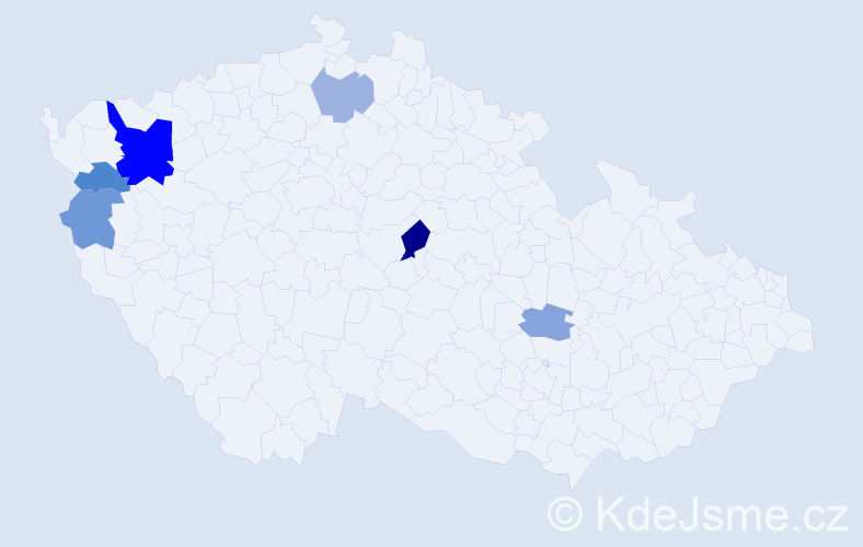 Příjmení: 'Skačan', počet výskytů 11 v celé ČR