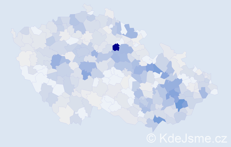 Příjmení: 'Drábek', počet výskytů 2034 v celé ČR