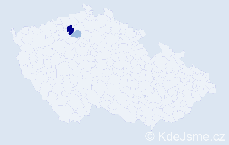 Příjmení: 'Stribula', počet výskytů 5 v celé ČR