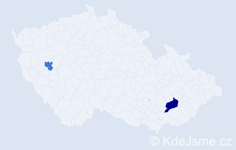 Příjmení: 'Lörinzová', počet výskytů 2 v celé ČR