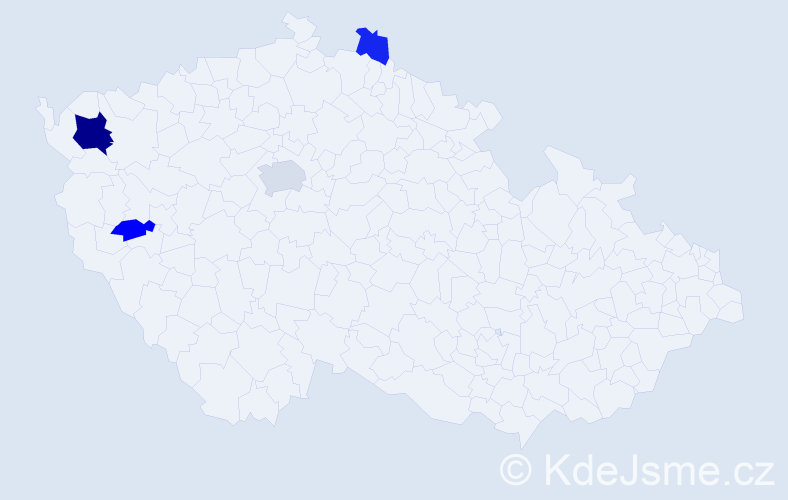 Příjmení: 'Kurčinová', počet výskytů 8 v celé ČR