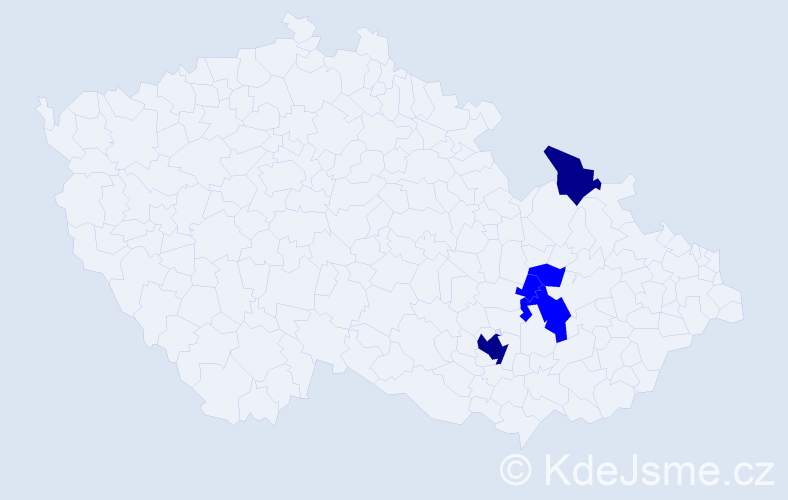 Příjmení: 'Seitler', počet výskytů 7 v celé ČR