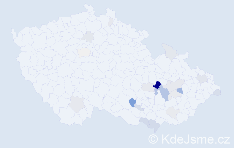 Příjmení: 'Kamená', počet výskytů 44 v celé ČR