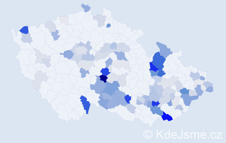 Příjmení: 'Potěšil', počet výskytů 275 v celé ČR