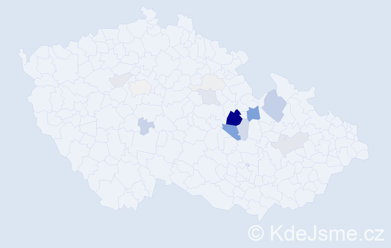Příjmení: 'Kárská', počet výskytů 57 v celé ČR