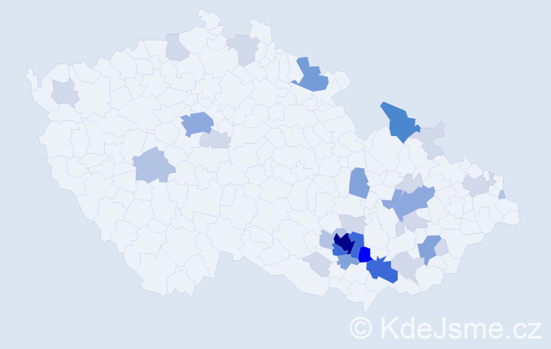 Příjmení: 'Lattenbergová', počet výskytů 99 v celé ČR