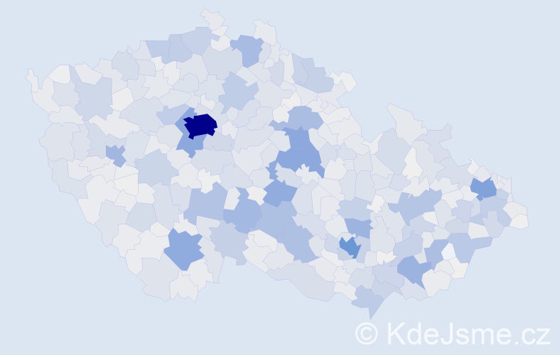 Příjmení: 'Blažek', počet výskytů 7235 v celé ČR