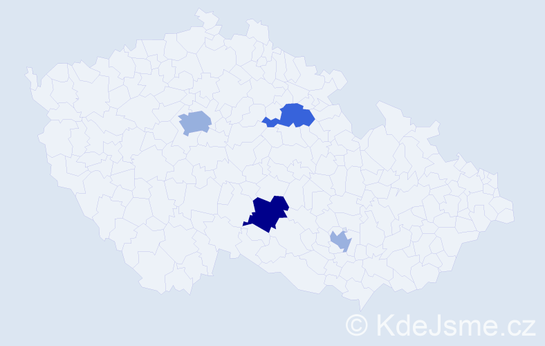 Příjmení: 'Dršata', počet výskytů 15 v celé ČR