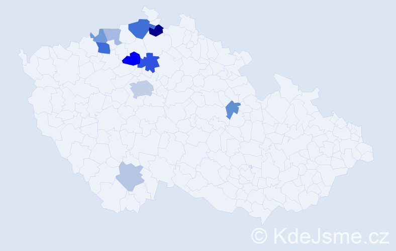 Příjmení: 'Rališová', počet výskytů 21 v celé ČR