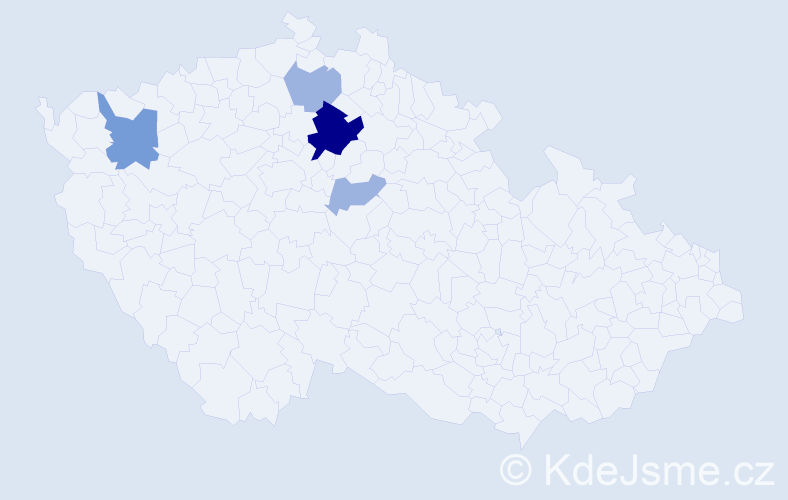 Příjmení: 'Čanaky', počet výskytů 11 v celé ČR