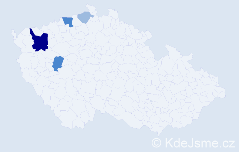 Příjmení: 'Kozemčáková', počet výskytů 9 v celé ČR