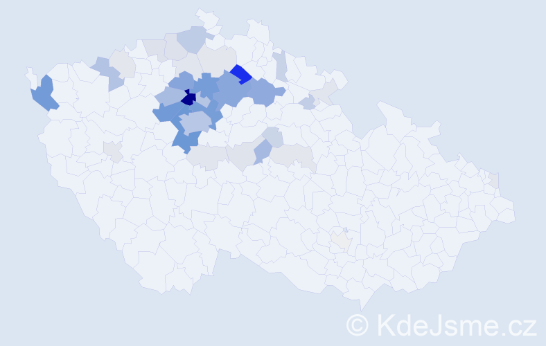 Příjmení: 'Kejmar', počet výskytů 176 v celé ČR