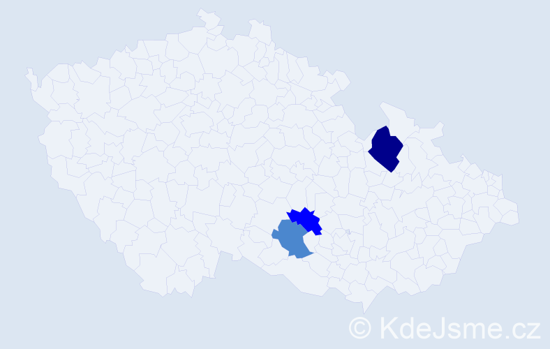 Příjmení: 'Macholová', počet výskytů 6 v celé ČR