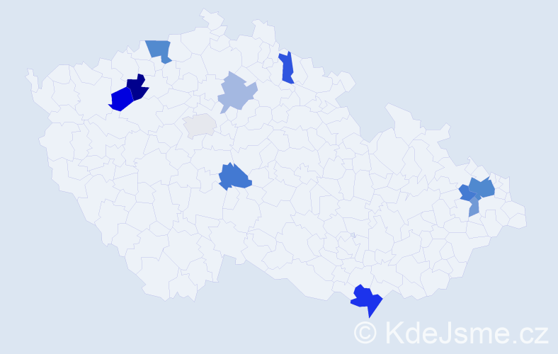 Příjmení: 'Makuchová', počet výskytů 22 v celé ČR