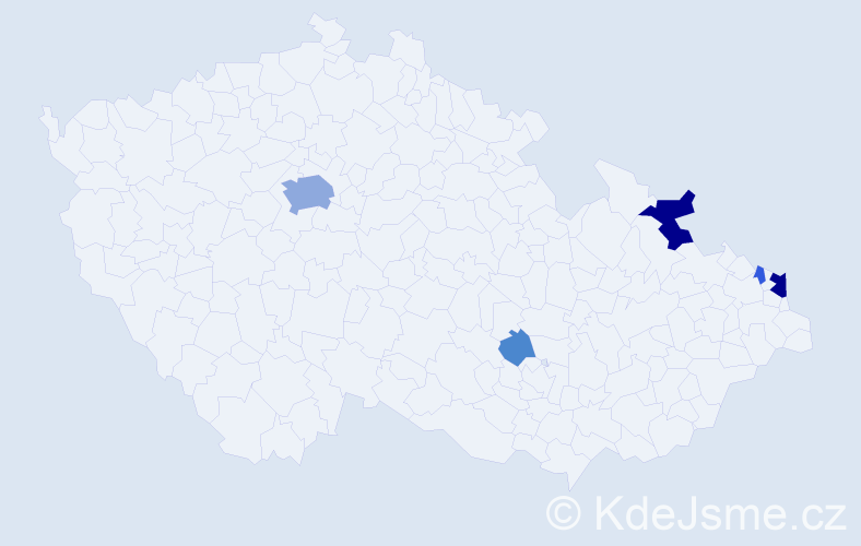 Příjmení: 'Harnol', počet výskytů 16 v celé ČR