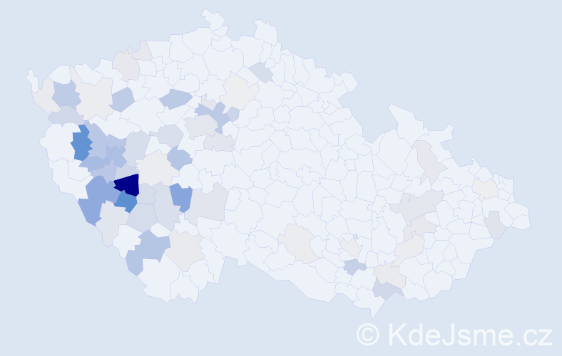 Příjmení: 'Špeta', počet výskytů 196 v celé ČR