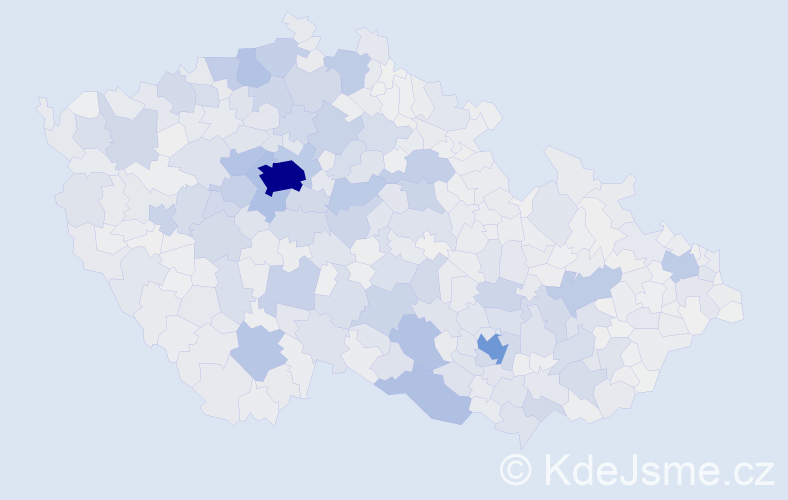 Příjmení: 'Veselá', počet výskytů 13468 v celé ČR