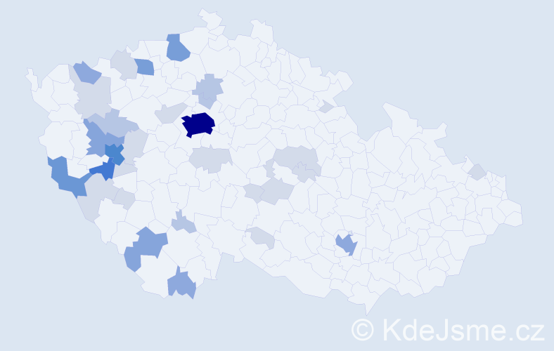 Příjmení: 'Hranáčová', počet výskytů 90 v celé ČR