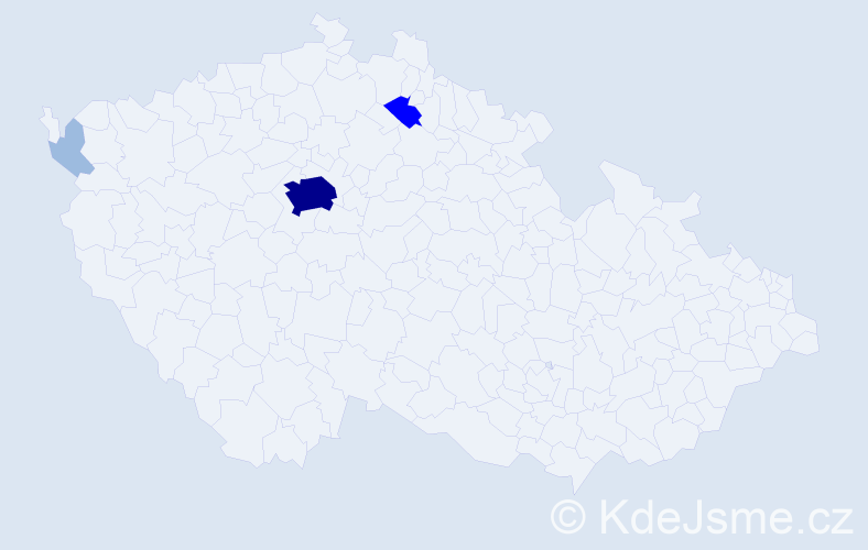 Příjmení: 'Tokanová', počet výskytů 8 v celé ČR
