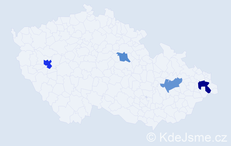 Příjmení: 'Hromulák', počet výskytů 6 v celé ČR