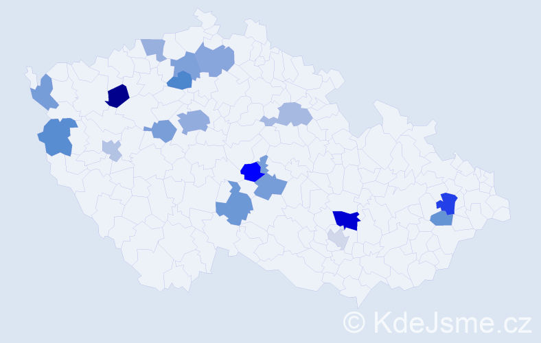 Příjmení: 'Chuluunbaatar', počet výskytů 28 v celé ČR