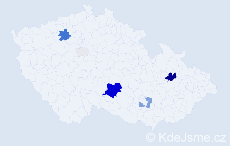 Příjmení: 'Ryčková', počet výskytů 19 v celé ČR
