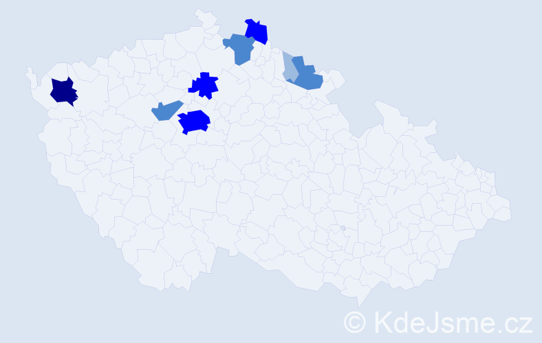 Příjmení: 'Barac', počet výskytů 20 v celé ČR