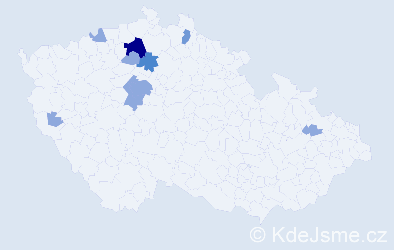 Příjmení: 'Gebler', počet výskytů 17 v celé ČR