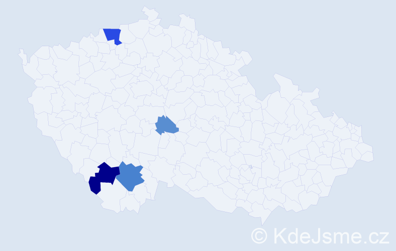 Příjmení: 'Šarvaic', počet výskytů 14 v celé ČR