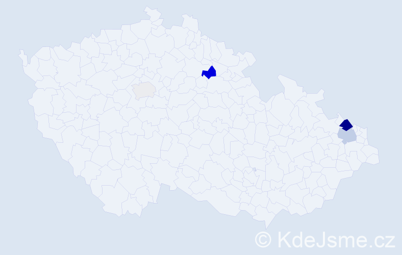 Příjmení: 'Pientka', počet výskytů 21 v celé ČR