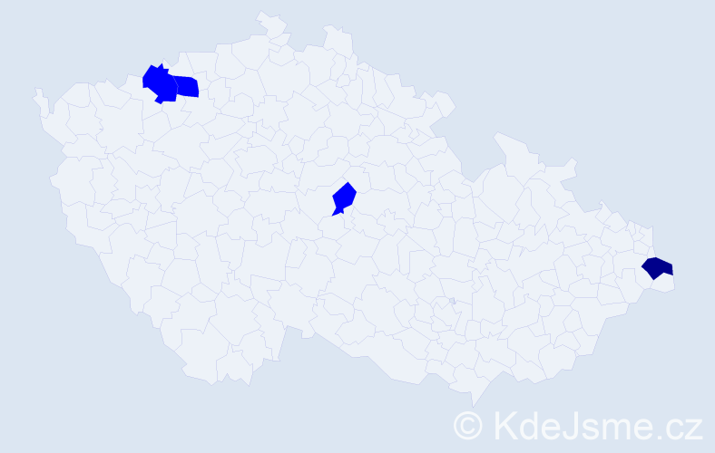 Příjmení: 'Parutková', počet výskytů 5 v celé ČR