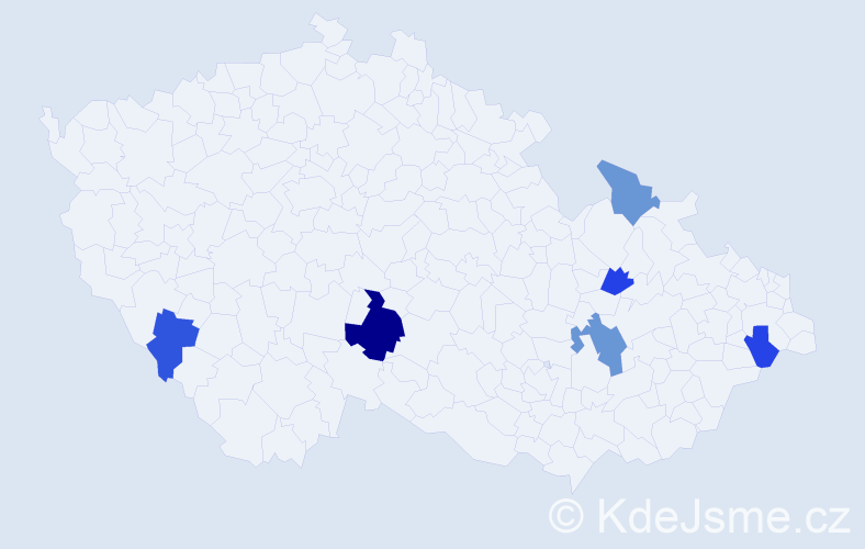 Příjmení: 'Polašková', počet výskytů 9 v celé ČR