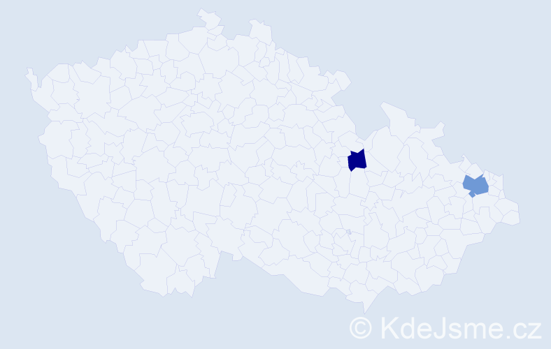 Příjmení: 'Prokopowicz', počet výskytů 4 v celé ČR