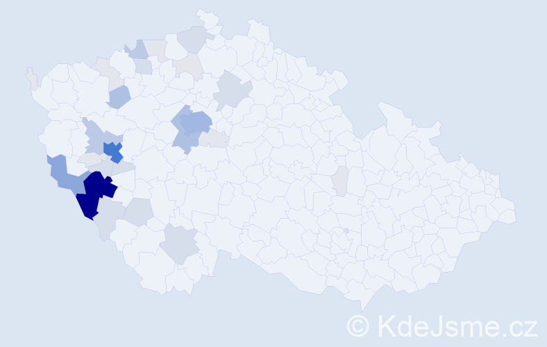 Příjmení: 'Presslová', počet výskytů 113 v celé ČR