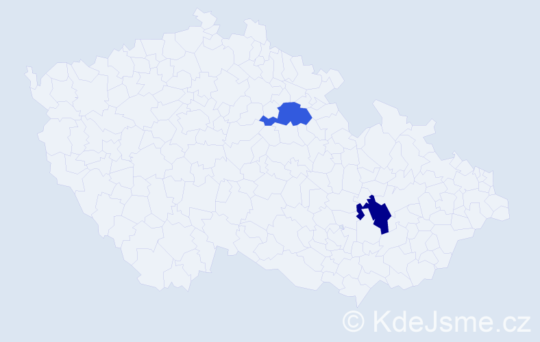 Příjmení: 'Szakoš', počet výskytů 8 v celé ČR
