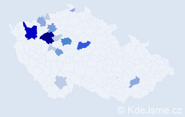 Příjmení: 'Urik', počet výskytů 46 v celé ČR