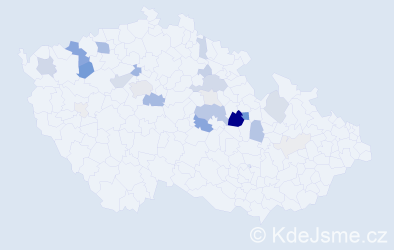 Příjmení: 'Rubek', počet výskytů 80 v celé ČR