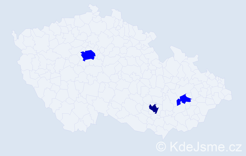 Příjmení: 'Potúčková', počet výskytů 4 v celé ČR