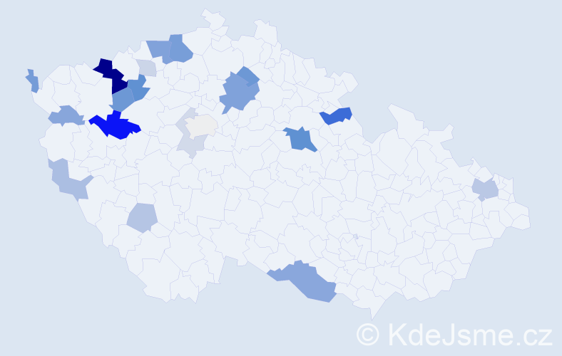 Příjmení: 'Patakyová', počet výskytů 51 v celé ČR
