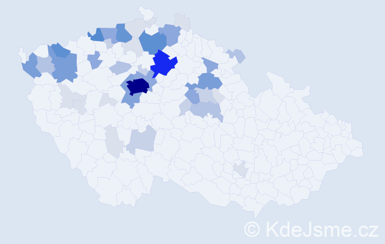 Příjmení: 'Poživilová', počet výskytů 167 v celé ČR