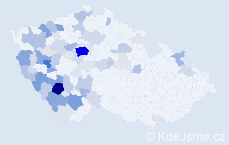 Příjmení: 'Pelešková', počet výskytů 253 v celé ČR