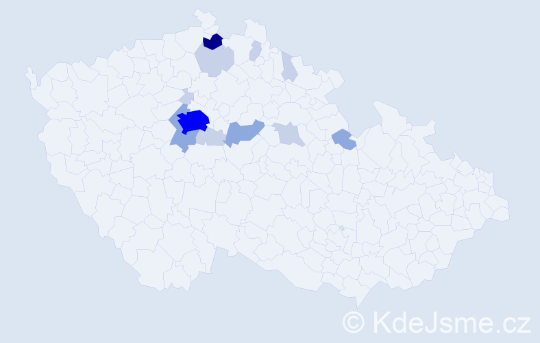 Příjmení: 'Korolus', počet výskytů 33 v celé ČR