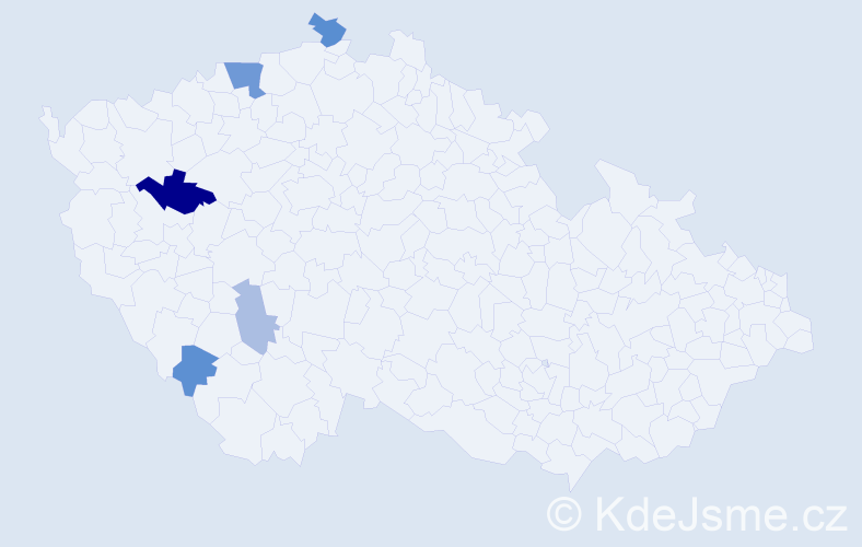 Příjmení: 'Preyová', počet výskytů 11 v celé ČR