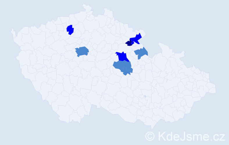 Příjmení: 'Marschall', počet výskytů 13 v celé ČR