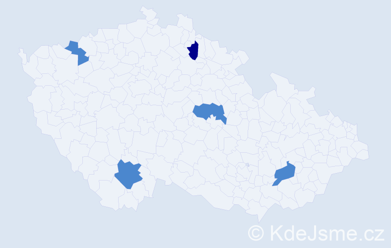 Příjmení: 'Kynčil', počet výskytů 7 v celé ČR