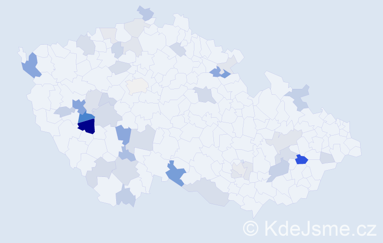 Příjmení: 'Berkovec', počet výskytů 87 v celé ČR