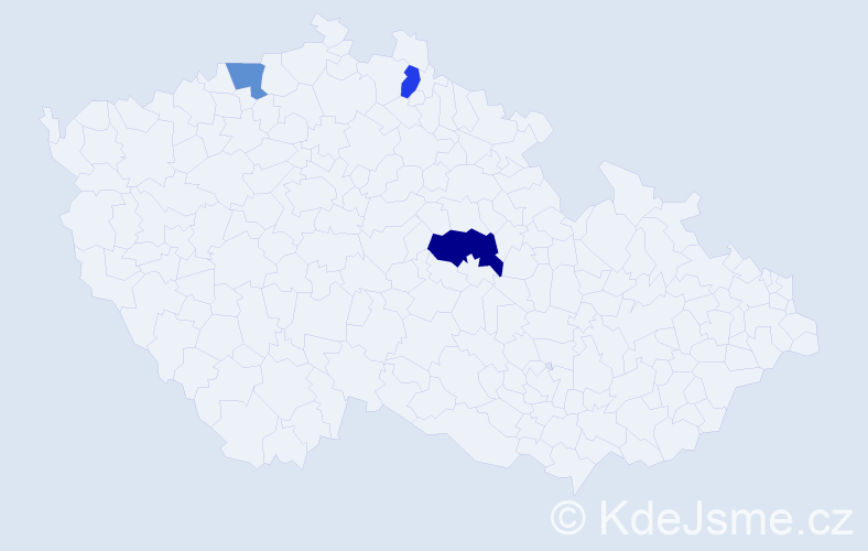 Příjmení: 'Erősová', počet výskytů 4 v celé ČR