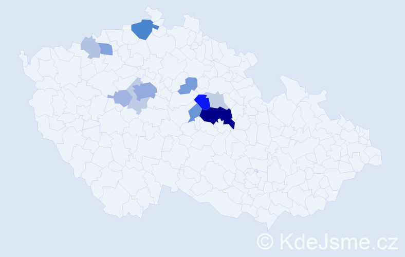 Příjmení: 'Stříška', počet výskytů 36 v celé ČR